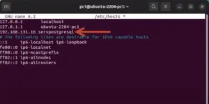 В файлике hosts на ubuntu прописать ip - хост пару