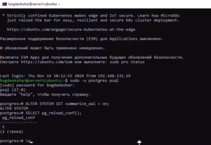 ALTER SYSTEM SET summarize_wal = on