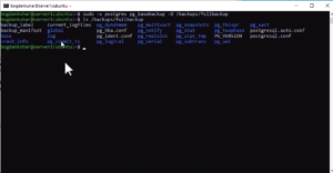 sudo du -sh backups fullbackup